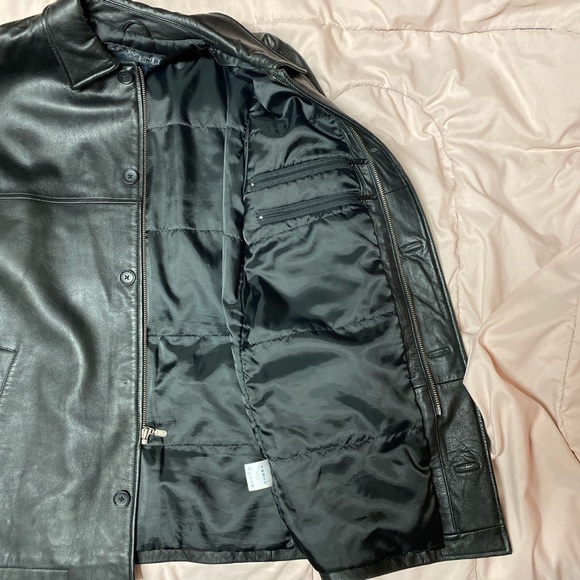 Lands end leather coat - Picture 3 of 4